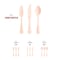 Smarty Had A Party Silhouette Birch Wood Eco Friendly Wooden Cutlery Set - Spoons, Forks and Knives (600 Guests), 1800PK 4667SPCS-CASE - alternate 6