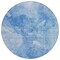 Homeroots 8' Denim Blue And Sky Blue Round Nautical Washable Indoor Outdoor Area Rug 581727 - alternate 6