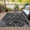Homeroots 10' X 14' Black And Ivory Geometric Washable Indoor Outdoor Area Rug 631376 - alternate 8