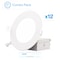 Infibrite 4 In 6000K Clear White 9W 750LM LED Ceiling Light Kit, Dimmable, Wet Rated, 12PK IB-001-6-9W-WH-12PK - alternate 1