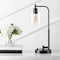 Jonathan Y Axel Modern 23" Iron/Seeded Glass Farmhouse Industrial USB Charging LED Task Lamp, Black JYL3078A - alternate 8