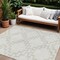 Homeroots 10' X 14' Ivory And Beige Geometric Washable Indoor Outdoor Area Rug 593779 - alternate 1