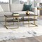 Homeroots 45" Gold Steel Coffee Table With Shelf 520929 - alternate 9