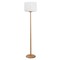 Jonathan Y Maryna 59.5 in. Minimalist Modern Teahouse Wood w/Ribbed Cocoon Pumpkin Shade LED Floor Lamp, White/L JYL4200B - alternate 5