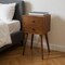 Homeroots 22" Brown Solid Wood Two Drawer Nightstand 701703 - alternate 9