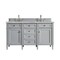 James Martin Vanities Brittany 60'' D Vanity, Urban Gray w/ Victorian Sil Silestone Top w/FreePower Wireless Charger 650-V60D-UGR-FVSL - alternate 1