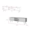 Homeroots 71" White Cabinet Open And Enclosed Storage TV Stand 546404 - alternate 10