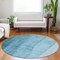 Homeroots 8' Teal Blue Aqua And Blue Round Ombre Washable Indoor Outdoor Area Rug 581830 - alternate 6