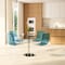 Leisuremod Astor Plastic Dining Chair with White Steel Base in Transparent Blue, 2PK ACW-20TBU2 - alternate 9