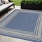 Homeroots 5' X 7' Denim Blue And Ivory Geometric Indoor Outdoor Area Rug 572768 - alternate 8