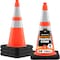 Xpose Safety 28 in Orange Traffic Cone, 10 lb Base with 6 in & 4 in Reflective Collar, PVC, DOT Approved, 4 PK OTC28-64-10L-4-X-S - alternate 1