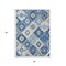 Homeroots 3' X 5' Blue Beige And Sky Blue Southwestern Washable Indoor Outdoor Area Rug 632257 - alternate 6