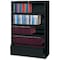 Hirsh 42" W 5 Drawer File Cabinet, Black, Letter 17976 - alternate 1