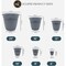 Hc Companies Eclipse 6'' Warm Gray Planter ECA06000A42 - alternate 3