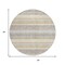 Homeroots 8' Gold And Silver Round Striped Washable Indoor Outdoor Area Rug 632211 - alternate 5