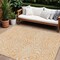 Homeroots 8' X 10' Peach And Ivory Abstract Washable Indoor Outdoor Area Rug 598995 - alternate 1