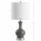 Jonathan Y Cox 22" Metal/Glass LED Table Lamp, Gray, 2PK JYL4033B-SET2 - alternate 8