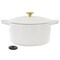 Crockpot Artisan 6 Quart Enameled Cast Iron Dutch Oven in Matte Linen with Gold Handle 137365.02 - alternate 1