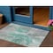 Homeroots 3' X 5' Teal Blue And Lavender Abstract Washable Indoor Outdoor Area Rug 615626 - alternate 1