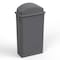 Regal Altair 23 Gallon Slim Rectangular Gray Plastic Trash Can with Dome Swing Lid, Vent Channel Design ZR-TC-300-GY+LD-310-KIT - alternate 1