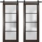 Sartodoors Sturdy Double Barn Door with Frosted Glass Planum 2132 48x96 (2* 24x96) Solid Core Modern Interior PLANUM2132DB-CA-48 x 96 (2* 24x96) - alternate 1