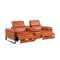 Homeroots 90in Orange and Black Italian Leather Power Reclining Loveseat With Storage 720563 - alternate 6