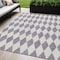 Homeroots 5' X 8' Purple And Lilac Geometric Washable Indoor Outdoor Area Rug 577098 - alternate 1