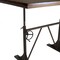 Homeroots 48" Brown And Black Solid Wood And Iron Trestle Base Dining Table 517764 - alternate 7