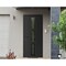 Vdomdoors Front Exterior Prehung Metal-Plastic Door Frosted Glass / MANUX 8112 Matte Black / Office Commercia MANUX8112EXD-BLK-W32xH80-RH-I - alternate 1
