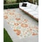 Homeroots 2' X 8' Ivory Green and Orange Floral Stain Resistant Indoor Outdoor Runner Rug 548895 - alternate 1