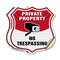 Signmission Private Property Shield Sign No Trespass, 12 inch X 12 inch, Vinyl Decal, 2PK SHI-D-2PACK-12-448 - alternate 1