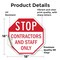 Signmission Stop Contractors and Staff Only, 18 Inch X 18 Inch, Vinyl Decal OC-D-18-237 - alternate 3