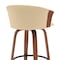 Armen Living Diana 26in Swivel Walnut Wood Counter Stool in Cream Faux Leather LCDIBAWACR26 - alternate 8