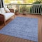 Homeroots 8' X 10' Denim Blue Geometric Washable Indoor Outdoor Area Rug 607479 - alternate 5
