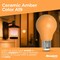 Bulbrite 25-Watt Equivalent Ceramic Amber Color A19 Weatherproof Outdoor E26 Medium BaseLED Light Bulb, 10PK 862313 - alternate 4
