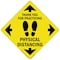 Signmission Thank You For Practicing Safe Distance Non-Slip Floor Graphic, 11in Vinyl, 11" x 11", 2-X-11-99975 FD-2-X-11-99975 - alternate 1