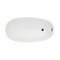 Kingston Brass 48" Acrylic Oval Single Slipper Freestanding Tub with Drain, Glossy White/Matte Black VTRS482627C310 - alternate 1