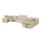 Homeroots Beige Italian Leather Power Reclining U Shaped Eight Piece Corner Sectional With Console 634675 - alternate 8