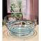 Homeroots 10" Clear and Blue Swirl Acrylic Round Salad Bowl 520892 - alternate 7