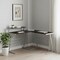 Homeroots 48" Dark Brown and Silver L Shape Computer Desk 333400 - alternate 4