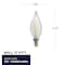 Bulbrite Spunlite 4w Dimm C11 LED Filament Lght Bulb Candelabra (E12) Base - 2700K Warm Wht, 350 Lumens, 4PK 862785 - alternate 9