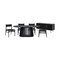 Homeroots Six Piece Black Oval Dining Set with Four Chairs and Sideboard 571728 - alternate 7