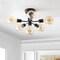 Jonathan Y Marcel 20" 6-Light Globe Farmhouse Modern Iron Bistro LED Semi Flush Mount, Oil Rubbed Bronze JYL9541A - alternate 6
