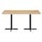 Flash Furniture Bennett 30 in x 60 in Solid Wood Indoor Tabletop in Natural with 22 in x 22 in Dining Height GSF-REC3060-NAT-T2222-GG - alternate 7