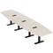 Skutchi Designs 16ft Conference Table With Power Unit | 16 Person Modular Boat Meeting Table | Harmony Series HAR-BOT-48X192-T.BK-K458-EBLK - alternate 1