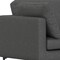 Homeroots 102" Gray Fabric Sofa With Black Legs 641049 - alternate 8
