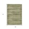 Homeroots 9' X 12' Green And Beige Striped Washable Indoor Outdoor Area Rug 631495 - alternate 7