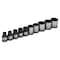 Performance Tool 10 pc. 3/8 in. Dr. Spline Socket Set, Universal Fit, SAE/MET W38194 - alternate 1