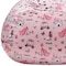 Homeroots 32" Pink and White Microfiber Round Princess Pouf Cover 546264 - alternate 3