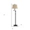 Homeroots 61" Bronze Swing Arm Floor Lamp With Brown Square Shade 526258 - alternate 5